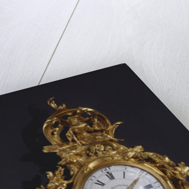 A bronze gilded clock, cartel Louis XV, St. Germain by Anonymous
