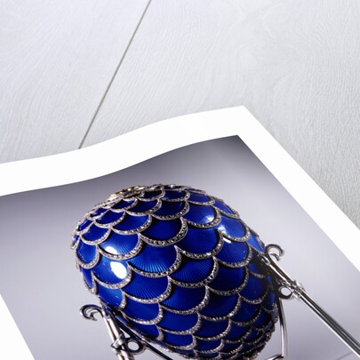 Faberge Pine Cone egg in its stand, workmaster Michael Evlampievich Perchin by Anonymous