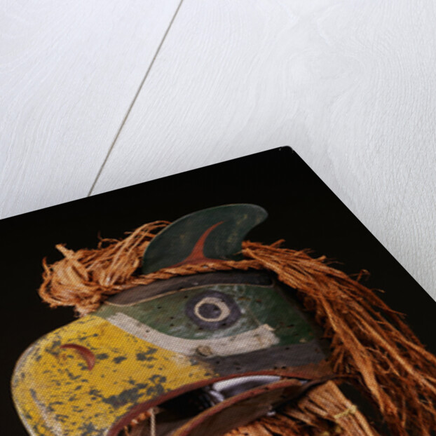 A Kwakiutl Thunderbird Mask of red cedar by Anonymous