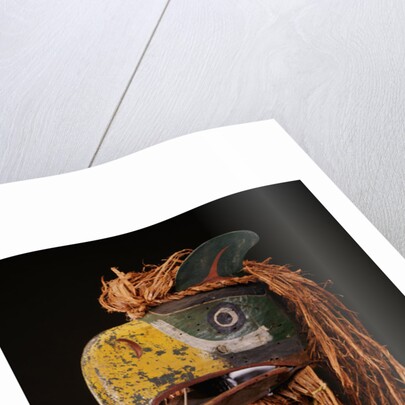 A Kwakiutl Thunderbird Mask of red cedar by Anonymous