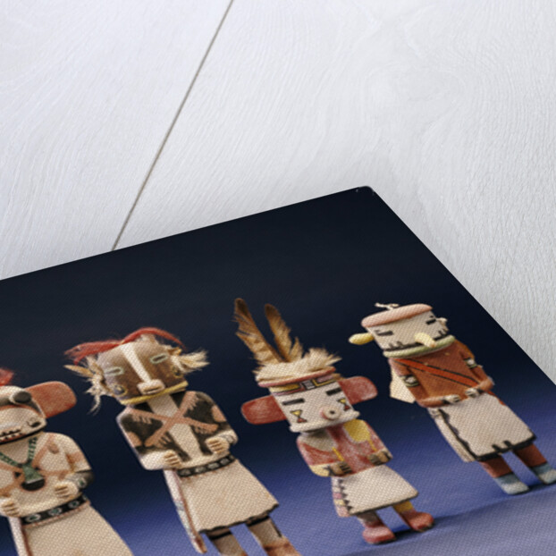 Five Hopi cottonwood Kachina dolls by Anonymous