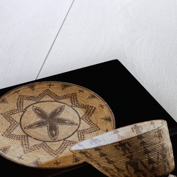 An Apache coiled tray and bowl by Anonymous