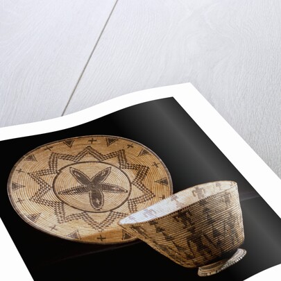An Apache coiled tray and bowl by Anonymous