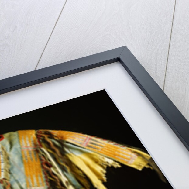 A Southern Cheyenne quilled and fringed hide warrior's shirt by Anonymous