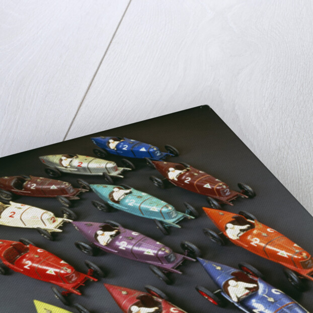 A group of CIJ clockwork painted tinplate Alfa Romeo P2 racing cars, late 1920s by Anonymous