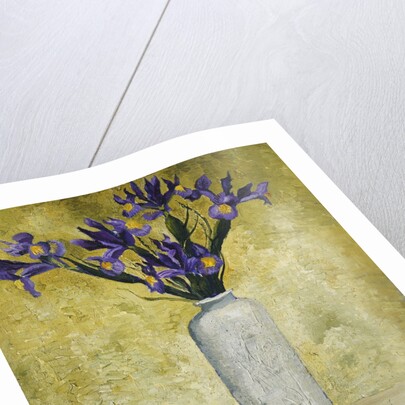 Irises in a Tall Vase by Christopher Wood