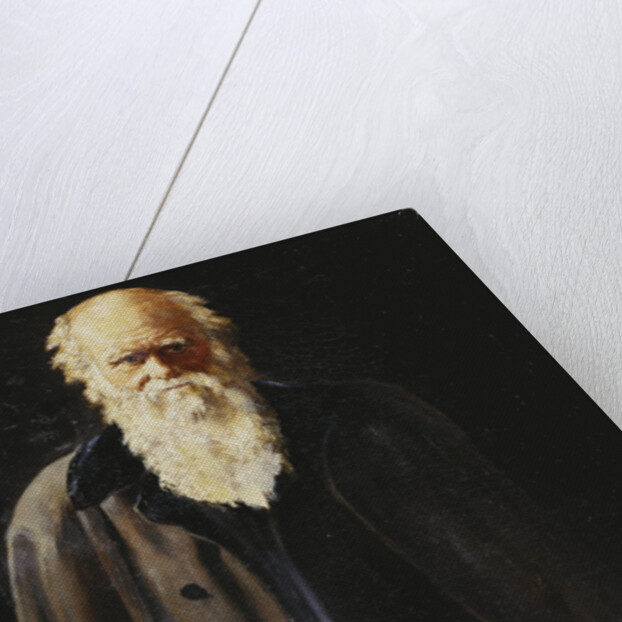 Portrait of Charles Darwin, standing three quarter length by John Collier
