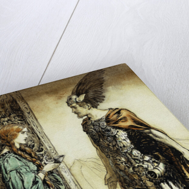 Siegfried meets Gutrune: The Twilight of the Gods by Arthur Rackham