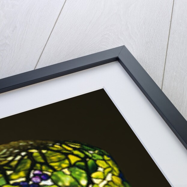 Tiffany Studios 'Grape' leaded glass and bronze table lamp by Anonymous