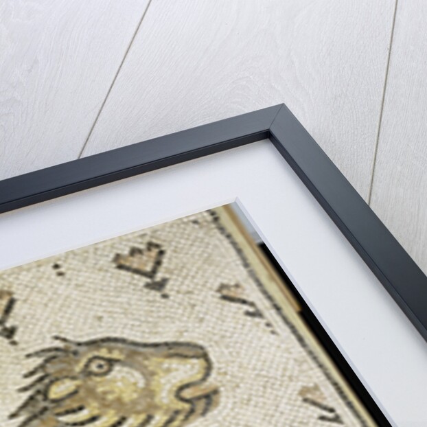 A Byzantine marble mosaic panel depicting a lion in a field of flowers by Anonymous