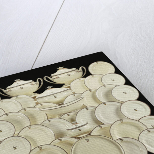 A Wedgwood composite creamware crested part dinner-dervice by Anonymous