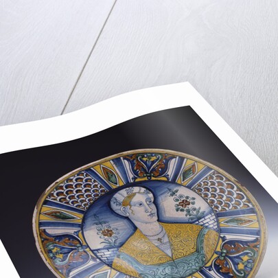 A Deruta large portrait dish, circa 1530 by Anonymous
