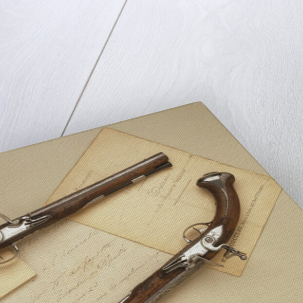 The Lafayette-Washington pair of steel-mounted 'saddle' pistols by Anonymous