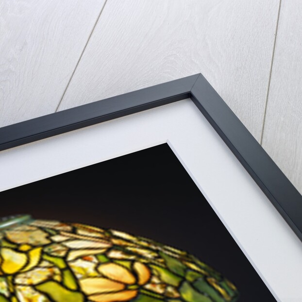 Tiffany Studios 'Tulip' leaded glass and bronze table lamp by Anonymous