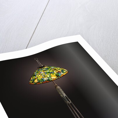 Tiffany Studios 'Gourd' leaded glass and bronze floor lamp by Anonymous