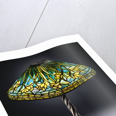 Tiffany Studios 'Daffodil' leaded glass and bronze table lamp by Anonymous