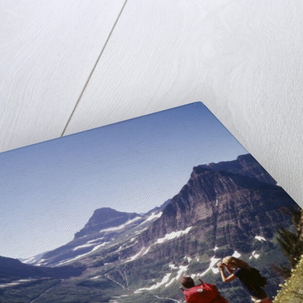 1970s 1980s Female Hikers On Granite Park Trail Glacier National Park Montana by Anonymous
