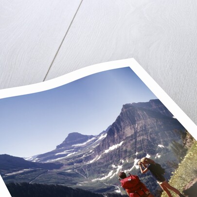 1970s 1980s Female Hikers On Granite Park Trail Glacier National Park Montana by Anonymous