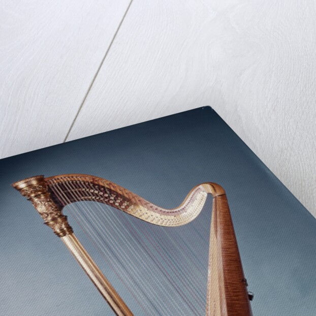 golden Free Standing Harp by Anonymous