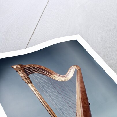 golden Free Standing Harp by Anonymous