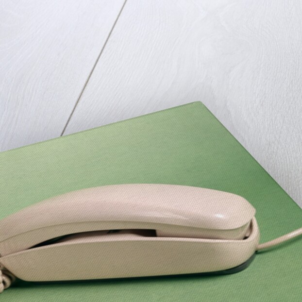 1960s Trimline Spring Corded Telephone Beige by Anonymous