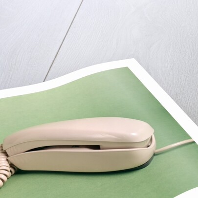 1960s Trimline Spring Corded Telephone Beige by Anonymous