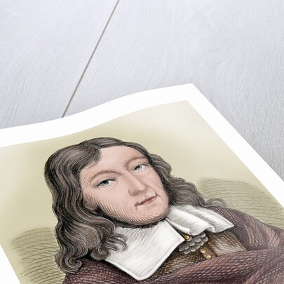 John Milton (1608-1674). British poet. Colored engraving by Anonymous