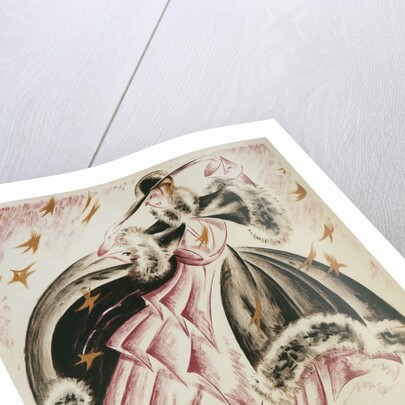 Seiden-Greider Poster with Fashionable Woman by Anonymous