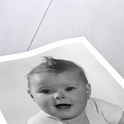 1950s Crawling Happy Curious Baby by Anonymous