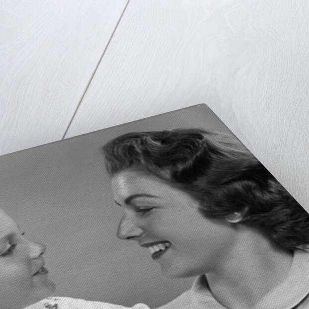 1950s Mother And Son Looking At Each Other Studio by Anonymous