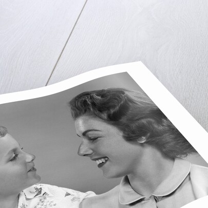 1950s Mother And Son Looking At Each Other Studio by Anonymous