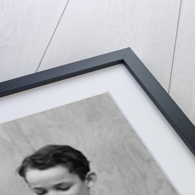 1930s 1940s Boy Son Surprising Woman Mother With Gift Wrapped Present by Anonymous