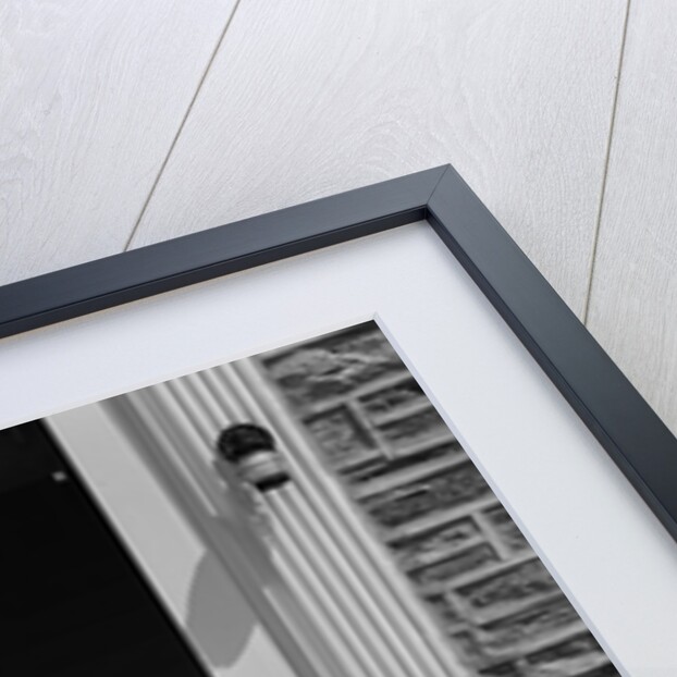 1940s Mother And Daughter Sweeping Sidewalk In Front Of Home by Anonymous
