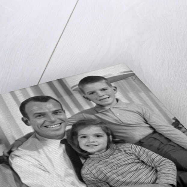 1960s Smiling Family Portrait Mother Father Son Daughter Looking At Camera by Anonymous