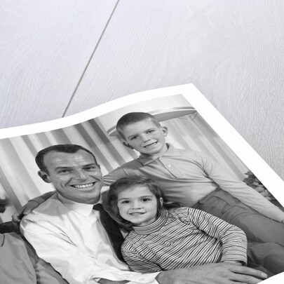 1960s Smiling Family Portrait Mother Father Son Daughter Looking At Camera by Anonymous