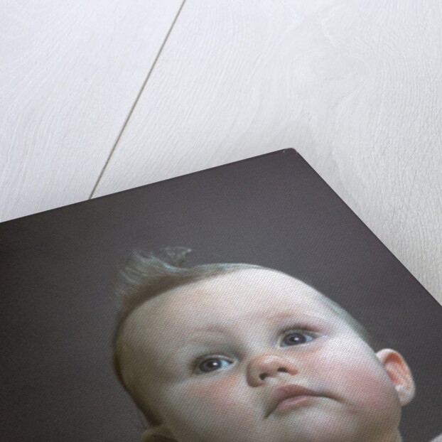 1940s 1950s Portrait Baby Head Shoulders Looking Up by Anonymous