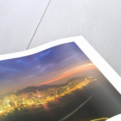 Hong Kong cityscape at sunset by Anonymous