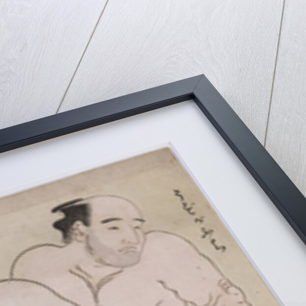 Full-length portraits of wrestlers from the Eastern Group, Uzugafuchi on the right and Onogawa on the left by Katsukawa Shunsho