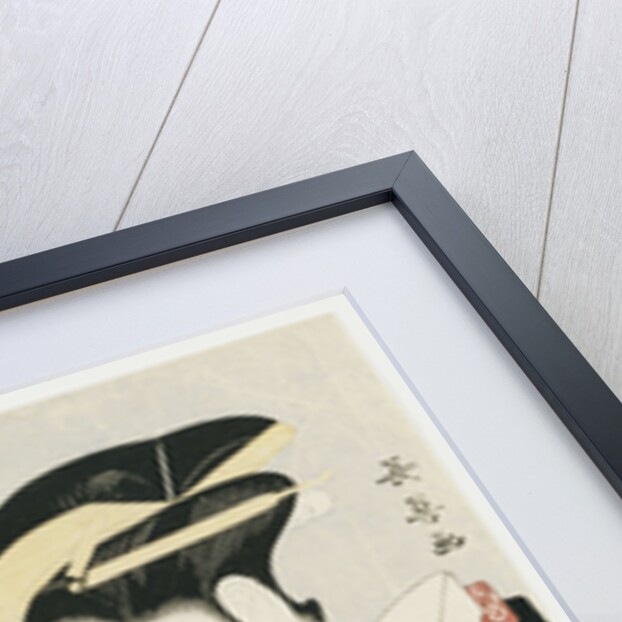 A double half-length portrait of Moto, a maidservant of the Yoshidaya, and the Geisha Mizue by Eishosai Choki