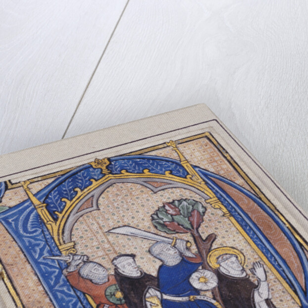 Illuminated initial depicting assassination of St. Peter Martyr by Anonymous