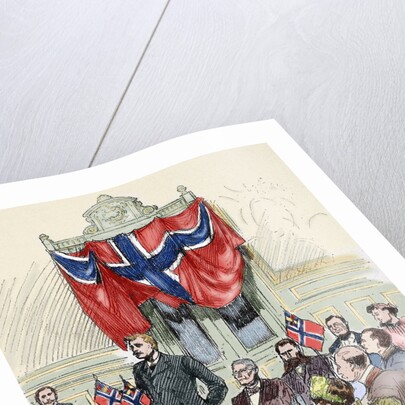 Fridtjof Nansen (1861-1930). Norwegian scientist. Banquet in his honour at Britannia hotel in Trondh by Anonymous