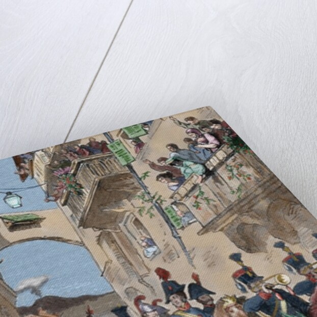 1820 Revolution. Naples. The Austrian troops arriving in Naples to quell the uprising started by the Carbonari by Anonymous