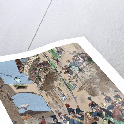 1820 Revolution. Naples. The Austrian troops arriving in Naples to quell the uprising started by the Carbonari by Anonymous