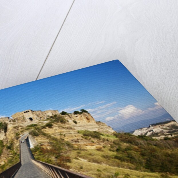 Civita di Bagnoregio and the long bridge leading to town by Anonymous