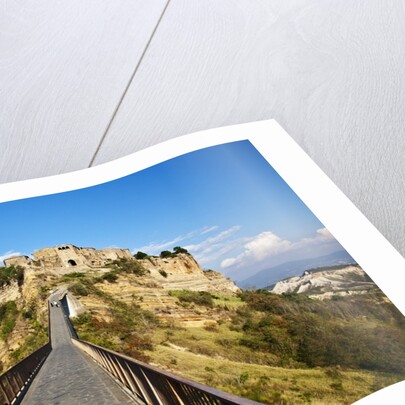 Civita di Bagnoregio and the long bridge leading to town by Anonymous