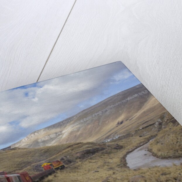 Tourist train high in Andes above Lima, Peru by Anonymous