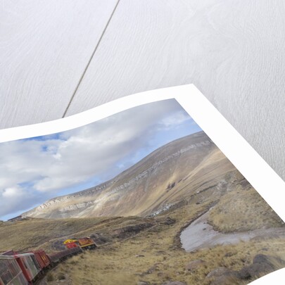 Tourist train high in Andes above Lima, Peru by Anonymous