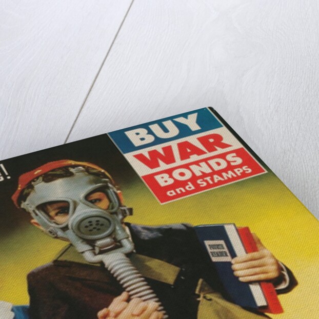 War Bonds Poster, Children in Gas Masks by Anonymous