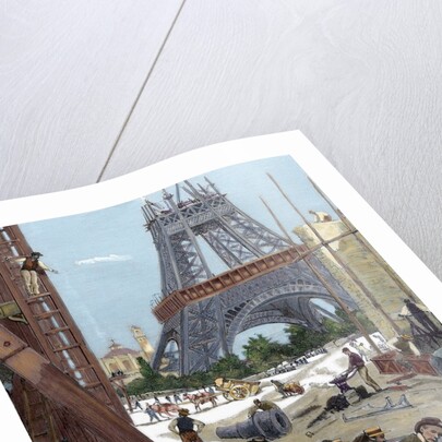 Paris. Universal Exhibition of 1889. Construction of the Eiffel Tower by Anonymous