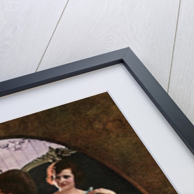 Woman in Union Suit Looking in Mirror by Anonymous